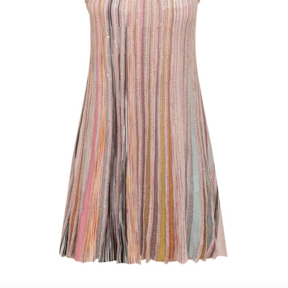 MISSONI Sleeveless Pink Stripe Silk Mini Dress - Size US4 - MSRP $1495 - BNWT - Picture 7 of 15